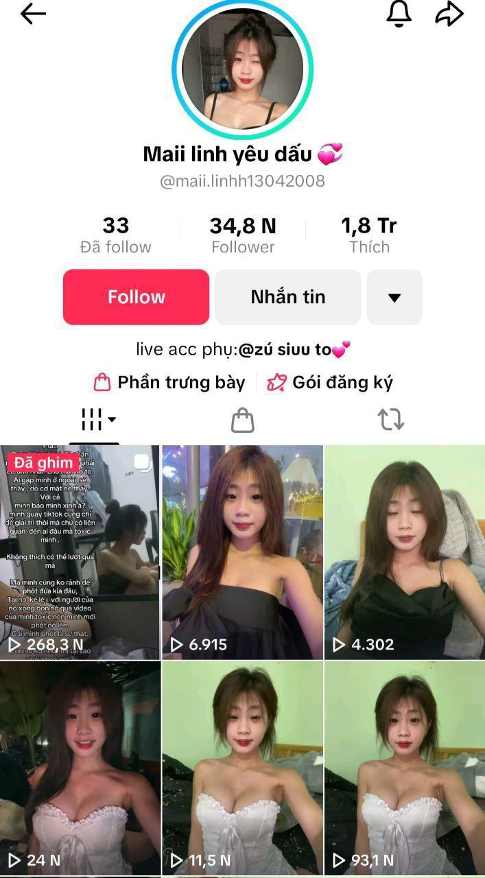 Hot Tiktoker Mai Linh yêu dấu ví to kĩ năng tốt .